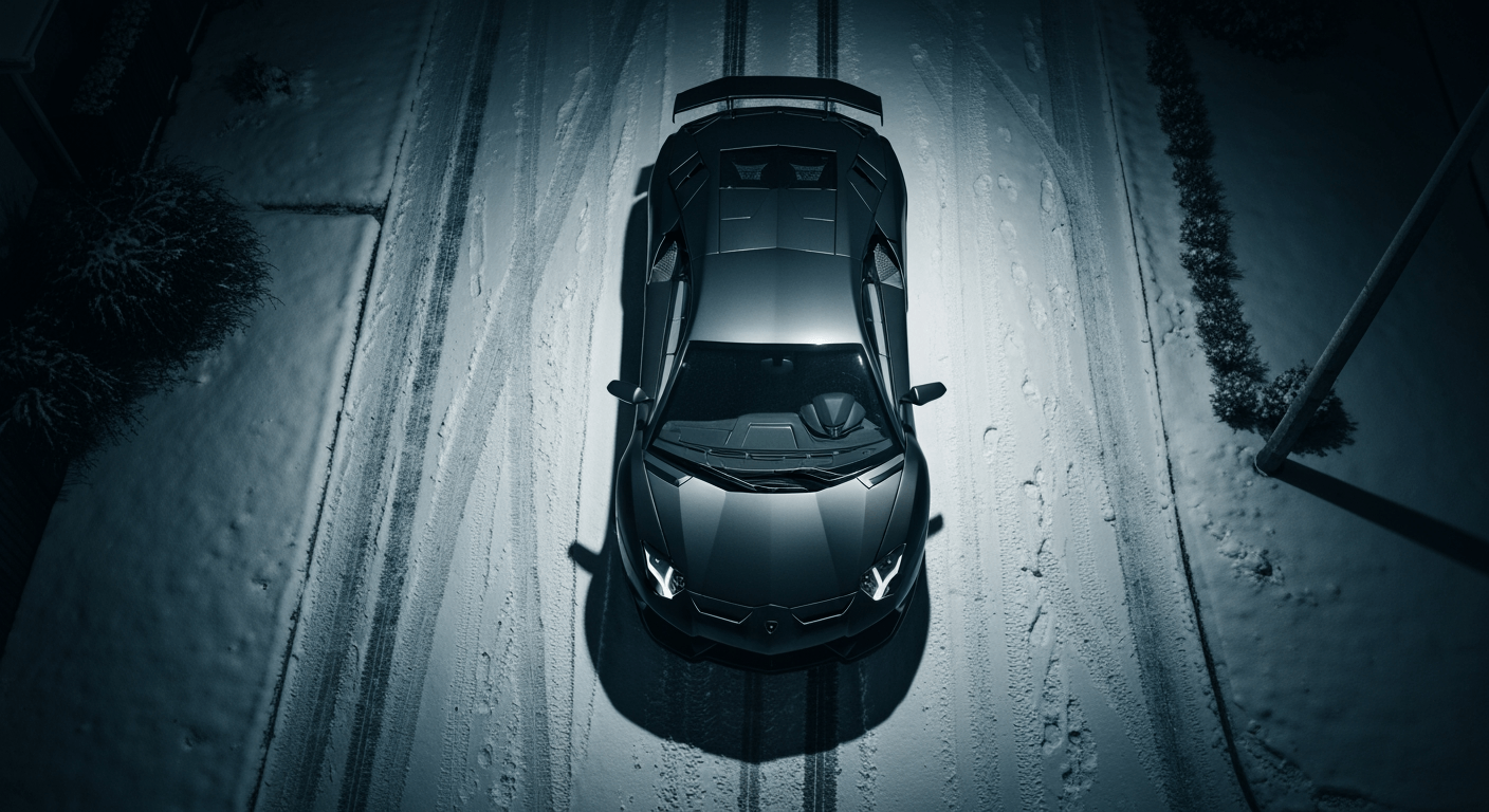 Lamborghini Aventador - 8K Ultra HD Aerial Shot